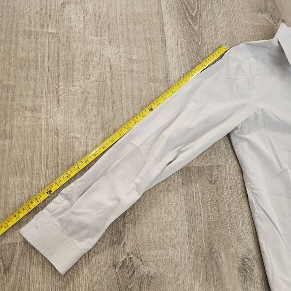 Calvin Klein Mens Slim Fit Performance Non Iron Gray Dress Shirt Size 17 36/37 - Picture 9 of 9